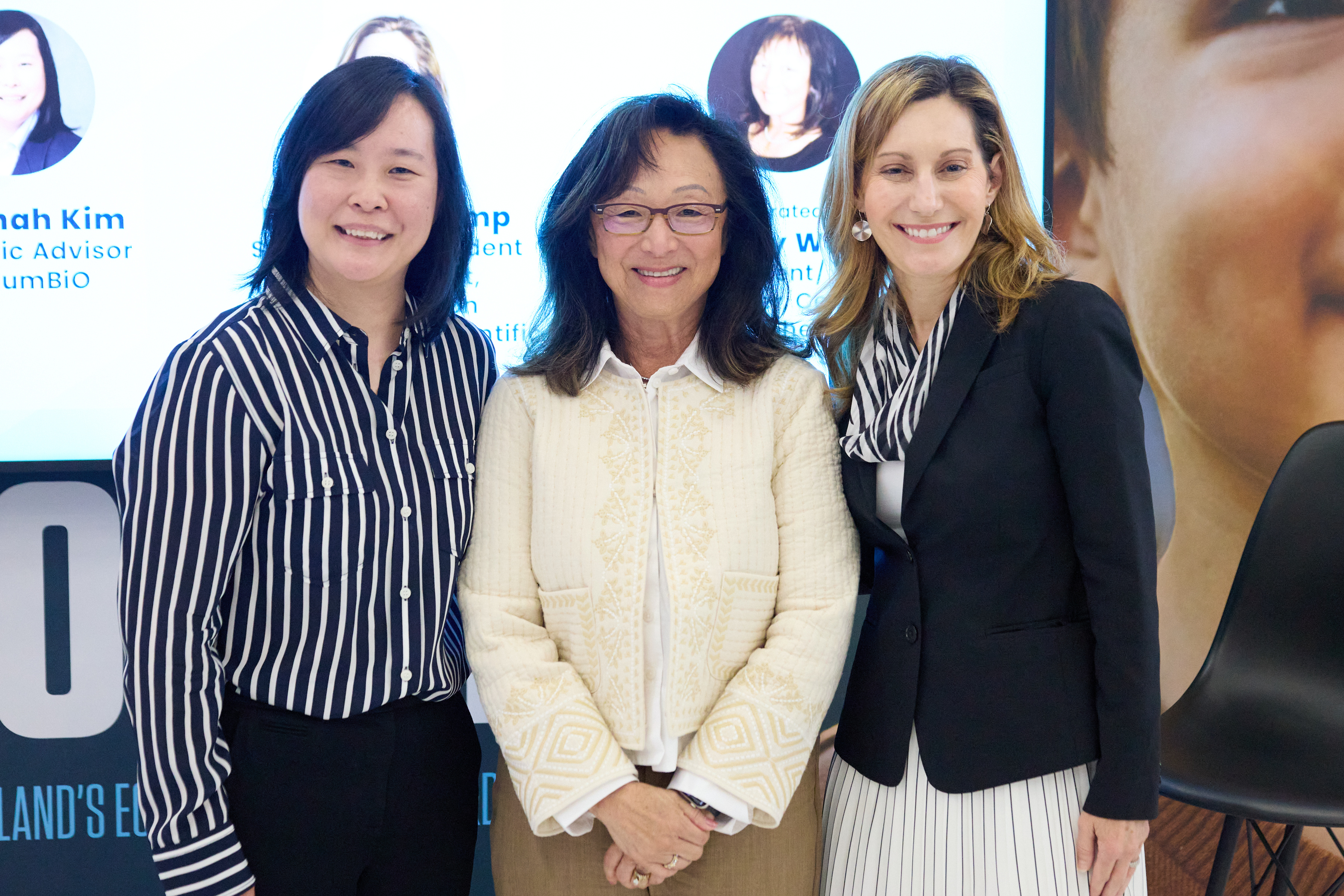 Johannah Kim (from left), Betty Woo and Daniella Cramp.